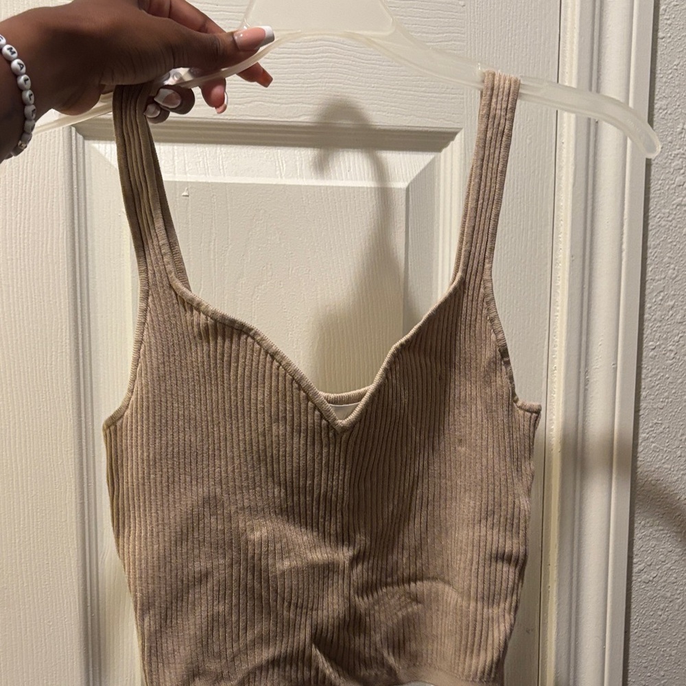 H&M Ribbed Tan Camisole